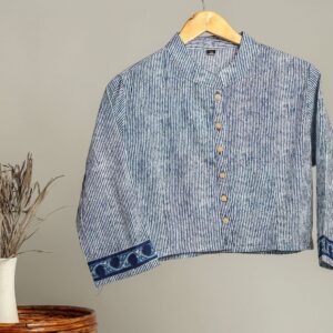 Handmade Block Print Cotton for Women ? Ethnic Floral Printed Top with Long Sleeves